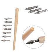 Calligraphy Writing Holder and Nib Set – 7 Pieces